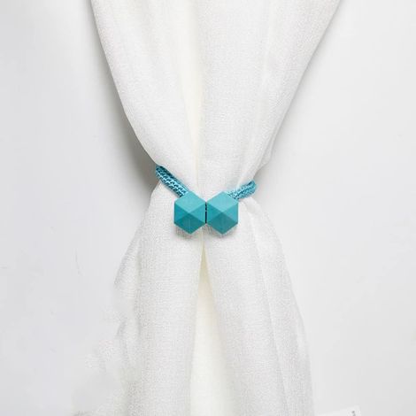 2 Pièces De Crochets Magnétiques Pour Rideaux, Supports Pour Rubans De Rideaux, Accessoires Pour Rideaux, Bleu, Décoration Intérieure (1/5)