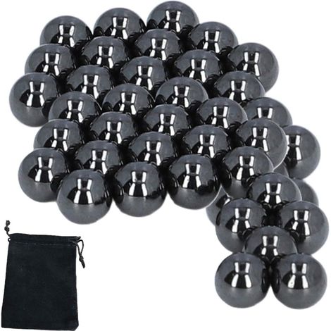 Beyamis Lot de 100 billes magnétiques de rechange pour masseur et jouet anti-stress de bureau, avec sachet, 8 mm / 0,31 po (1/5)