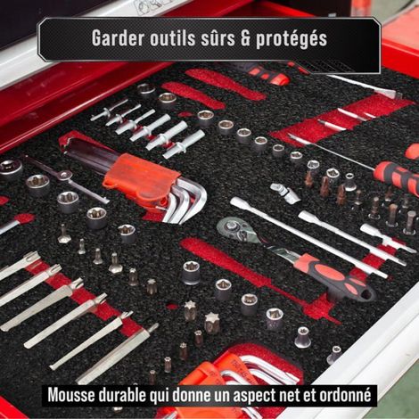 Mousse de protection pour boîte à outils, inserts en polyéthylène noir et rouge, format Shadow, dimensions 40,6 x 30,4 x 2,54 cm, lot de 4 pièces (1/5)