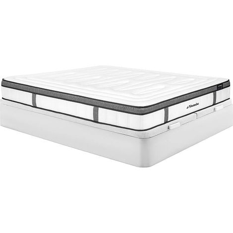 Set 180 x 200cm rete contenitore bianco + materasso ibrido molle insacchettate 7 zone e memory foam sp.30cm - OLIANE di YSMÉE (1/5)