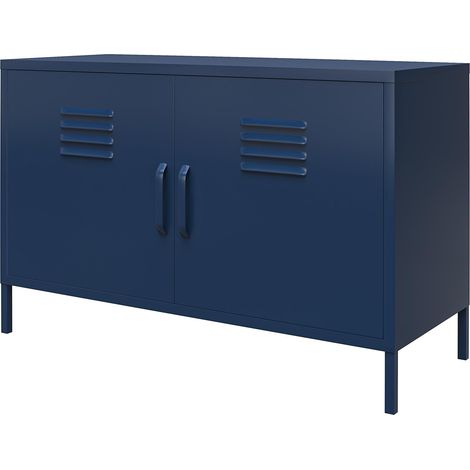 Armoire en métal marine à 2 portes – Espace de rangement optimal – Design élégant pour salon, chambre ou bureau (1/5)
