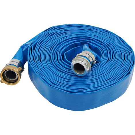 1.5 inch x 50 ft Lay Flat Water Discharge Hose Industrial Agricultural Water Pump Drain for agricultural irrigation, landscaping, courtyards, lawns, swimming pools
