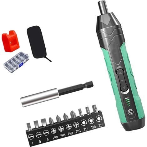 Tournevis sans fil avec batterie de 1500 mAh, 4 réglages de couple et porte-embout magnétique (1/5)