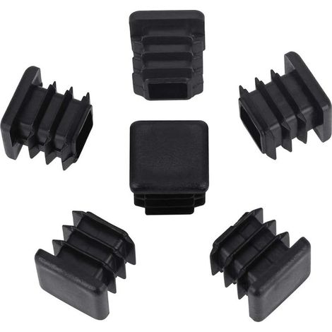 20 pcs Bouchon pour Pied de Chaisse,Bouchon pour Tuyau Carré, Capuchon pour Poteau Carré en Plastique pour Pieds de Meuble Trampoline Armoire Étagère Chaise, 13 13mm
