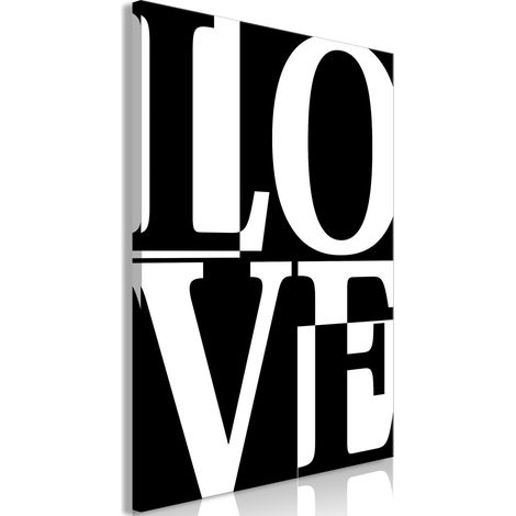 Quadro - Black and White Love (1 Part) Vertical - 80x120 (1/4)
