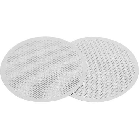 2 Pièces Filtre à Café Rond Inox 304 Réutilisable Maille Fine Accessoire Percolateur (1/5)
