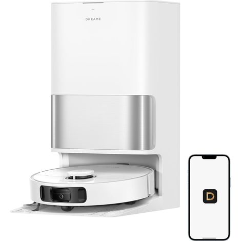 Robot aspirateur et laveur avec vidage automatique de la poussière et double système anti-nœuds, aspiration de 24 000 Pa, levage des serpillières à 10,5 mm, base multifonction, nett (1/5)
