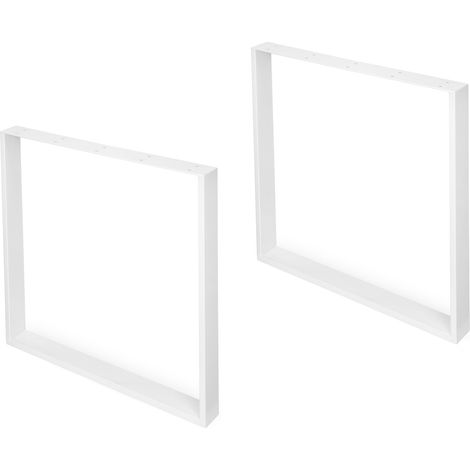 Set di due gambe Square rettangolari per tavolo, larghezza 800 mm, verniciate di bianco 2040112 EMUCA (1/5)