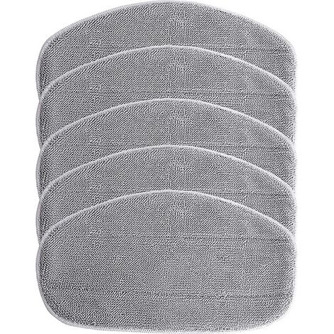 5 Pieces Replacement Covers Compatible with Leifheit CleanTenso Steam Cleaner, Steam Mop - Microfiber, Grey (1/5)