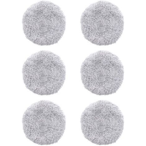 6 pieces de remplacement de chiffon de vadrouille lavable pour HOBOT 168/188 Robot de nettoyage de vitres tampons de vadrouille en microfibre accessoires reutilisables,modele:Gris 6 PCS -,de DEBUN (1/4)