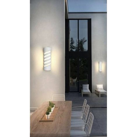 TrAdE Shop Traesio - Applique Led A Parete Bianco 12 W Per Esterno Luce 3000k 6500k 4000k Ip65 Es56 - -Bianco Caldo - (1/3)