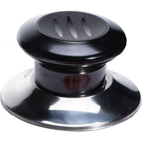 TrAdE Shop Traesio - Pomello Manopola Di Ricambio Per Coperchio Pentole Padelle ø6.5 Cm Nero Argento 607414 - (1/5)