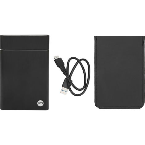 Disque dur externe ultra-mince 80Go, interface USB 3.0 jusqu'à 5Gbps, portable noir pour PC et ordinateur portable. (1/5)