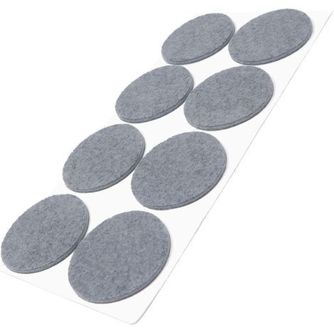 8 almohadillas de fieltro/gris/Ø 50 mm/redondas/grosor 3,5 mm/deslizadores autoadhesivos de alta calidad (1/5)