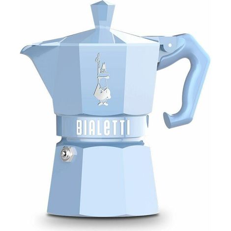 Bialetti Moka Exclusive Kaffeemaschine blau pastel 3 Tassen