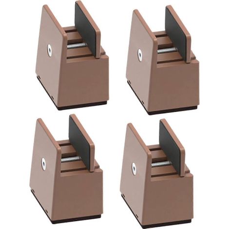 Rehausseur de pieds de chaise/lit avec clips réglables, léger et facile à installer, compatible avec les armoires, les lits, les chaises, etc. (1/5)