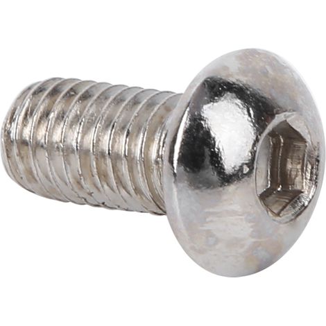 50 vis à tête cylindrique semi-circulaire en acier inoxydable, à six pans creux, M8 x 16 mm (1/5)