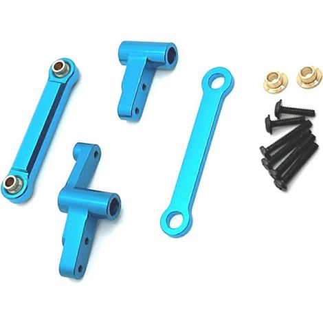 Kit de bras oscillant de direction pour voiture RC 1/14 - Pièces de mise à niveau bleues (1/5)