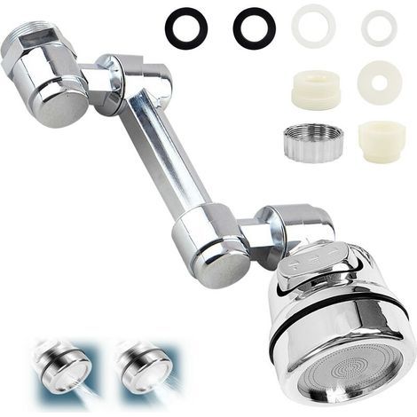 1080-degree rotating faucet attachment, flexible faucet extension, multifunctional extension faucet with 2-way adjustable aerator, kitchen bathroom extension faucet (arg (1/5)