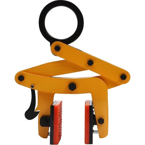 Curbside grab, forestry grab - Forestry accessory for lifting and transport - Lifting grab - Curbside lifting grab - Offset grab - 320 kg pulling capacity - Yellow