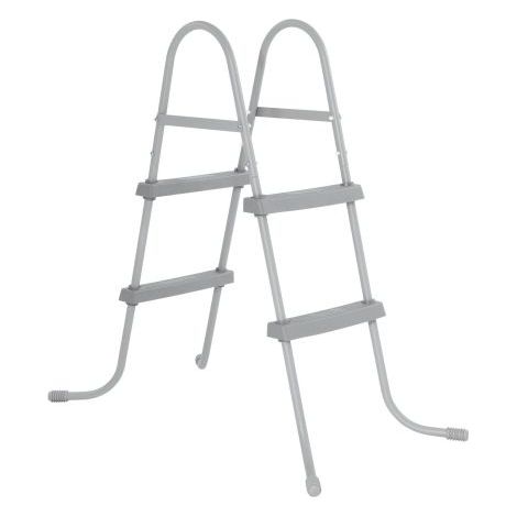 Bestway Échelle sécurisée pour piscine hors-sol jusqu'à hauteur 84 cm - 2 x 2 marches (1/5)