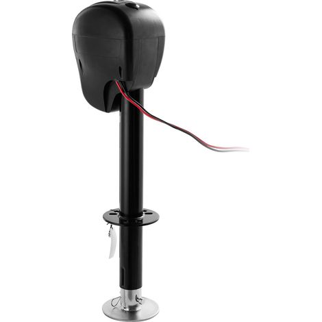Vérin électrique pour remorque, 3500 lbs, robuste avec connecteur 2 voies, fonction mémoire, manivelle et housse imperméable, levée 9,5"-26,3", pour caravanes et remorques. (1/5)