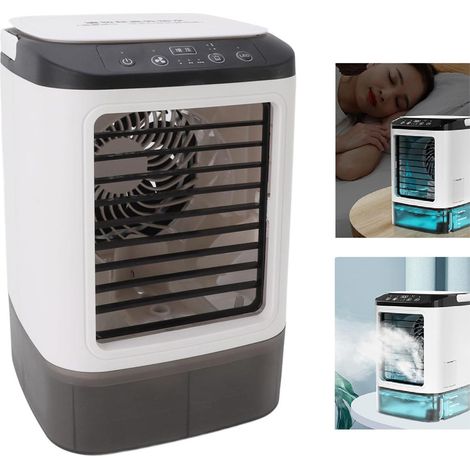 Mini climatiseur USB, ventilateur portable avec humidificateur et brumisateur pour le bureau et la maison (1/5)