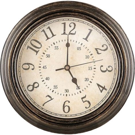 Horloge murale vintage, horloge murale précise, horloge murale silencieuse pour chambre, horloge murale à piles facile à lire, horloge murale de 30 cm pour la décoration de la cuisine, du bureau ou d' (1/5)