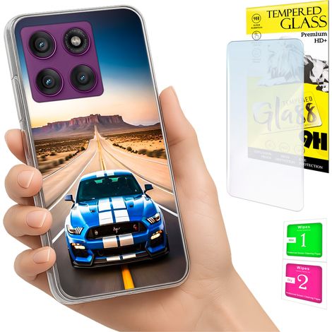 Funda para Motorola Edge 60 Pro con carcasa trasera y cristal 9H. (1/5)
