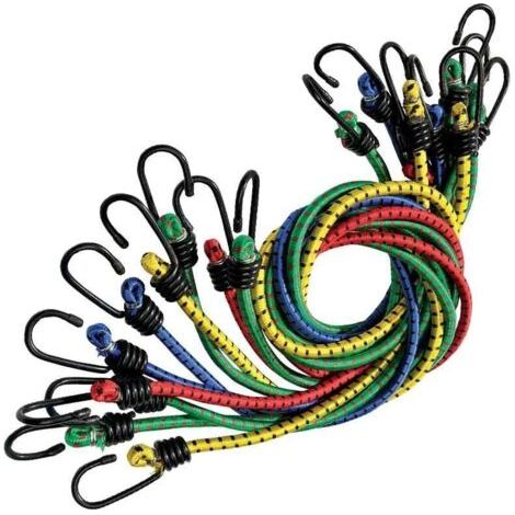 Elastic Cord with Hook, 10 Pack, 80cm Elastic Cord (Colorful) (1/4)