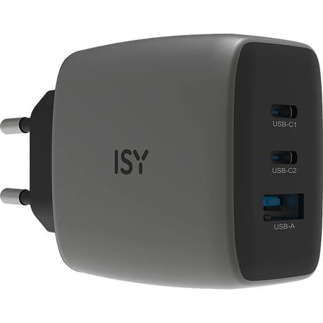 ISY Ladegerät IAC-7065 PD GaN Universal 65W Grau