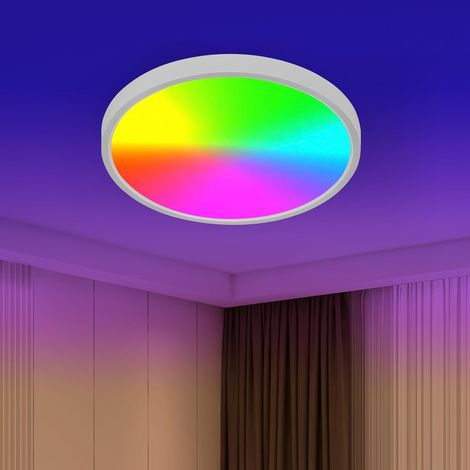 COMELY 24W RGB LED Ceiling Light – Dimmable 2700–6500K with Remote, IP54 Waterproof Lamp for Bathroom, Bedroom, Living Room, Kitchen (1/5)