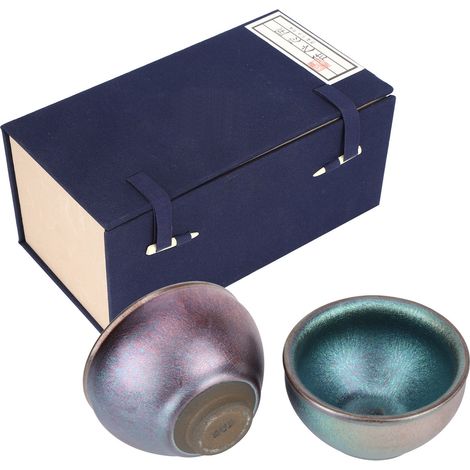 Tasses à thé en porcelaine avec glaçure en céramique, poterie de Style chinois, artisanat fait à la main