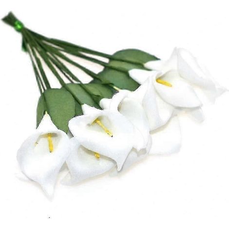 Mariage et loisirs créatifs : 144 mini têtes de lys calla artificiels blancs (1/5)