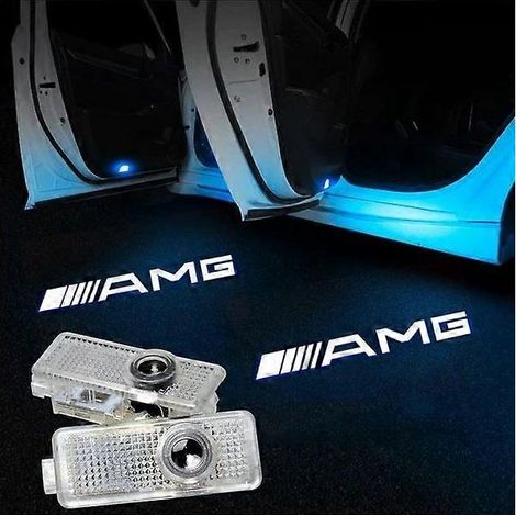 LED-Türprojektoren mit Logo (2 Stück) für Mercedes-Benz AMG, Modelle A, B, C, E, C, GL, GLA, GLC, GLE, GLS, M, EQC und .