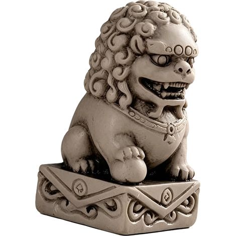 Sculpture de Simulation de Touches de Lion en Pierre de Résine pour Clavier Mécanique, Décoration de Paysage de Bureau Miniature, Symbole de Bonne Chance au Design Traditionnel, Artisanat (1/5)