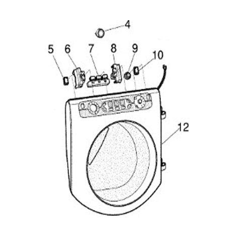 PORTE HUBLOT COMPLET REP 12 pour LAVE LINGE ARISTON -...