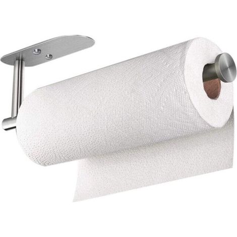 Soporte para rollo de cocina  Soporte para rollo debajo del armario de la cocina  Papel de seda adhesivo (1/4)