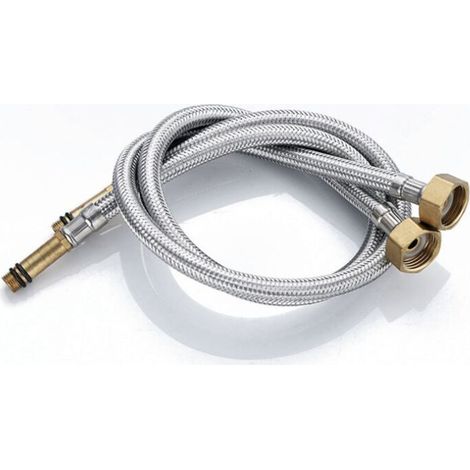 royaluxe - 2 pièces de 60 cm tuyau en acier inoxydable robinet de lavabo entrée d'eau tuyau pointu A (1/5)