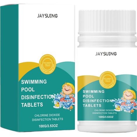 Tablettes de nettoyage pour piscine,Dissolvent les taches,réduisent les odeurs,maintiennent la qualité de l'eau,Produits d'entretien pour piscine-100g (1/5)