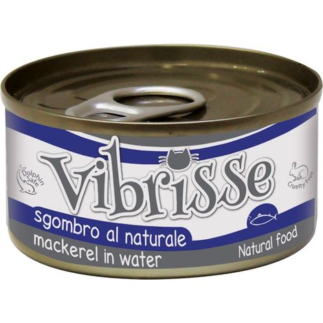 Vibrisse Cat sgombro al naturale 24 lattine da 70 g cad.: 24 lattine 70 g cad.