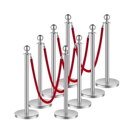 Poteau de guidage - 8 pcs barrière de balisage pour contrôle de (1/5)