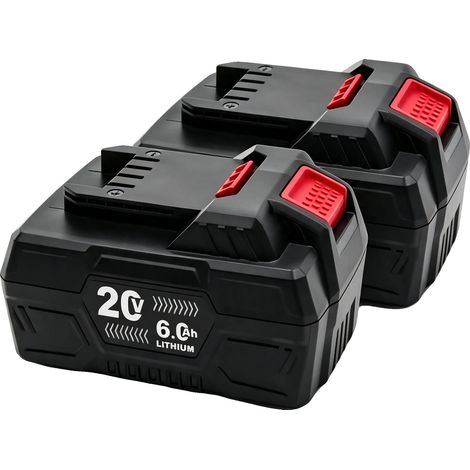 Batería de litio de repuesto, capacidad de 6000 mAh, monitoreo activo de celdas, paquete de 2 unidades (1/2)