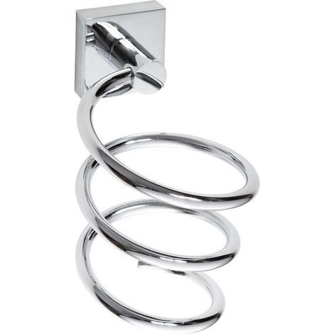 Sapho X-SQUARE - Supporto a spirale per asciugacapelli, cromo XQ005 (1/2)