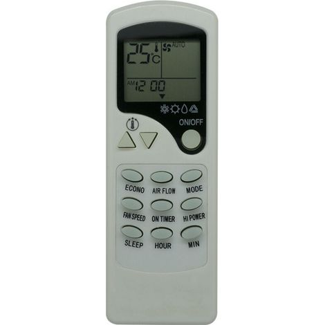 Télécommande Pour Climatiseur - Compatible Avec Modèle ZW-03ZH-LW03 - Fonctionne Avec 2 Piles AAA - 1 Pièce (1/4)