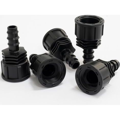 CCYKXA Pack of 5 female barbed fittings Ø16 mm x 3/4'' with nut for Ø16 mm drip irrigation tubing - connector for irrigation system