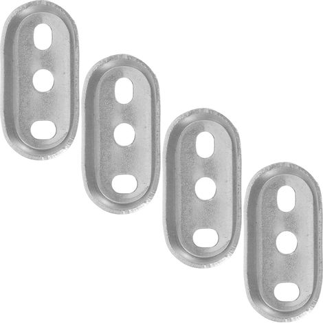 Kit de fixation pour porte-serviettes (4 pièces) 4 pièces) en acier inoxydable argenté, 44 x 22 mm, pour salle de bain ou chambre d'étudiant (1/5)
