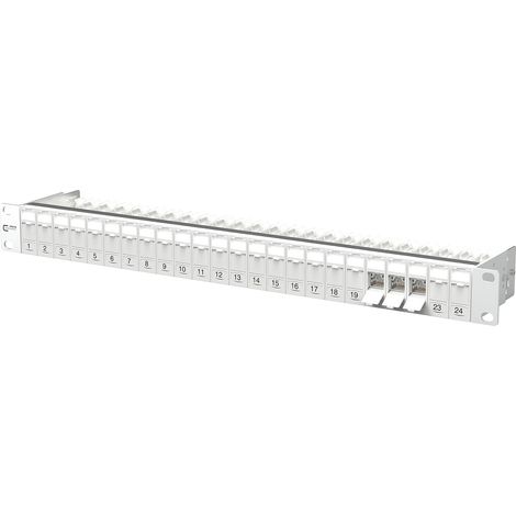 METZ CONNECT BTR 19-Panel 1HE bestuckt mit 24 C6A Modulen Kat.6A Class EA