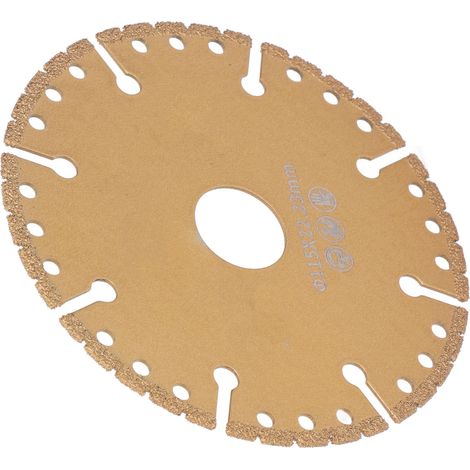 Diamant-Sägeblatt, Mehrzweck-Segment-Kreistrennscheibe für Steinmetzarbeiten, 115 x 22,23 mm (1/5)