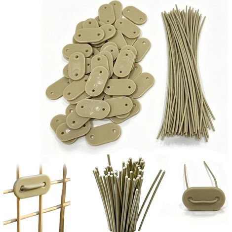 Lot de 50 Fixations Brise Vue en PP Résistant  Accessoires de Montage pour Clôture et Jardin (1/5)